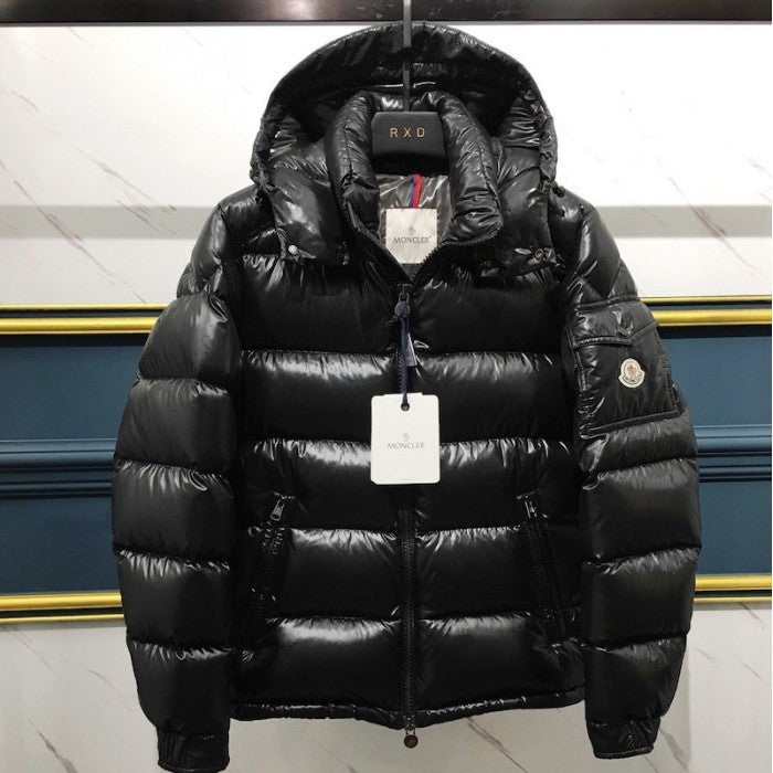 Moncler Maya Down quilted nylon laque jacket black