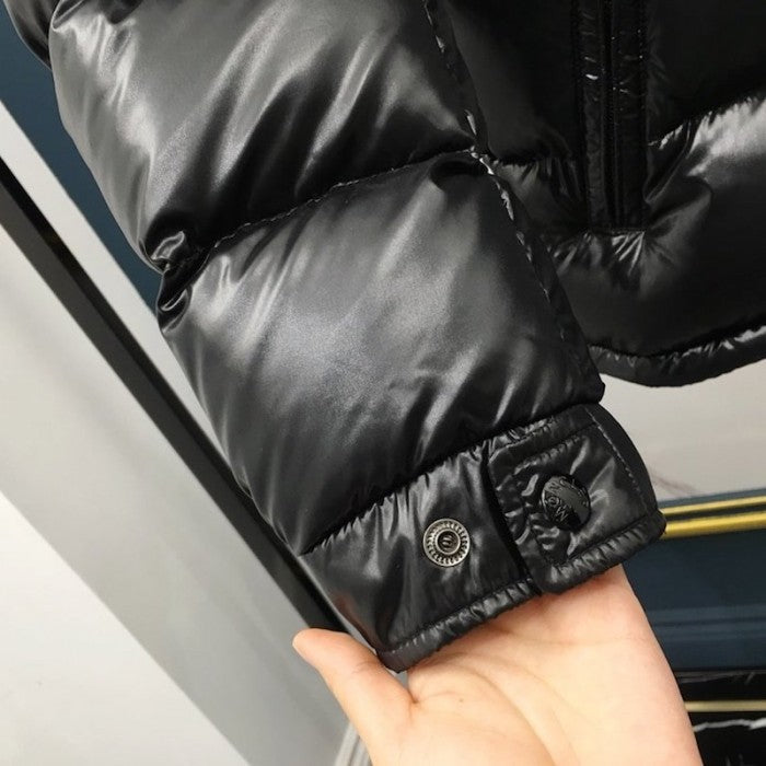 Moncler Maya Down quilted nylon laque jacket black