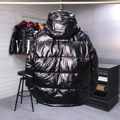 Mon Montbeliard Down quilted nylon laque jacket black