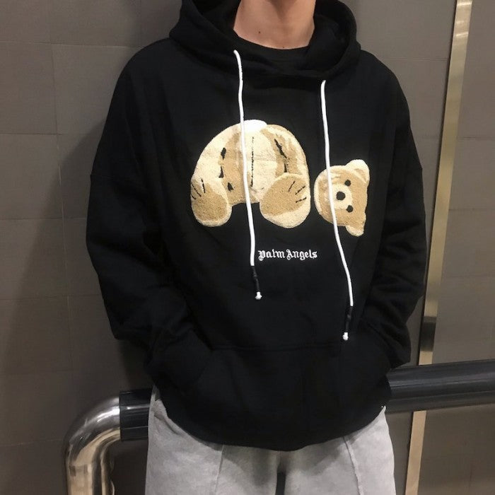 Palm Angels Bear Hoodies Black