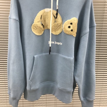 Palm Angels Bear Hoodies Blue