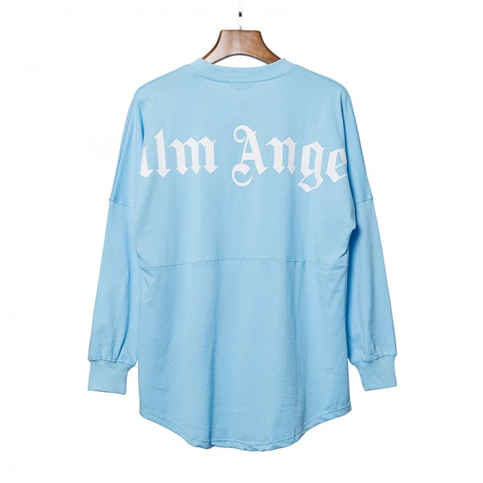 Palm Angels Logo Long Sleeves Blue