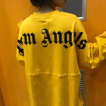 Palm Angels Logo Long Sleeves Yellow