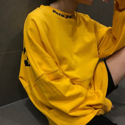 Palm Angels Logo Long Sleeves Yellow