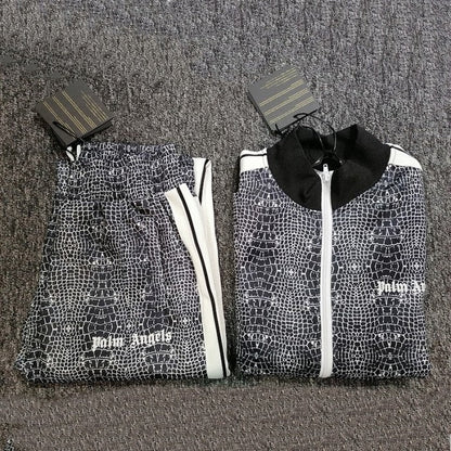 Palm Angels Croco Track Jacket & Pants Tracksuit Grey