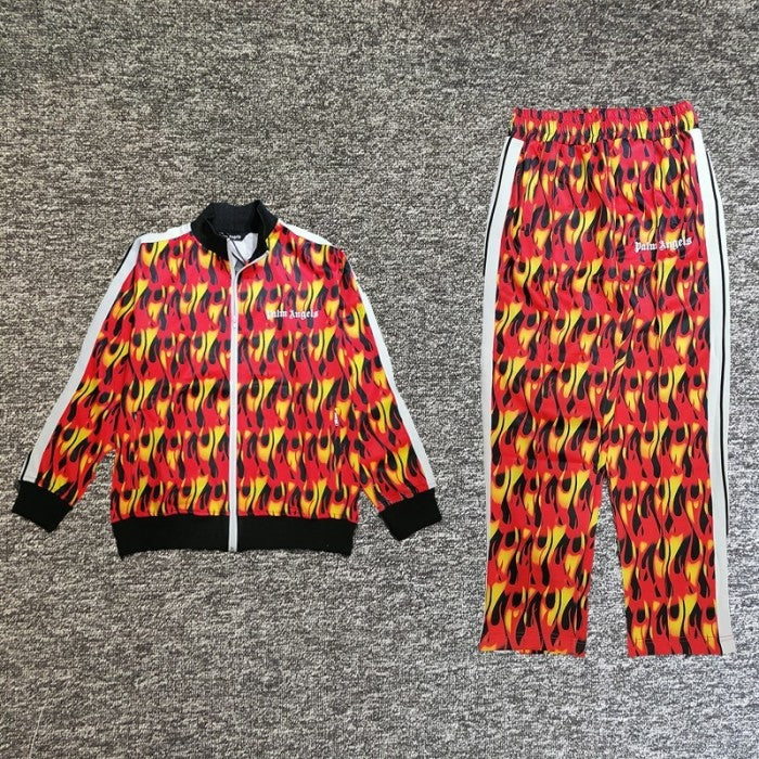 Palm Angels Burning Flames Track Jacket & Pants Tracksuit