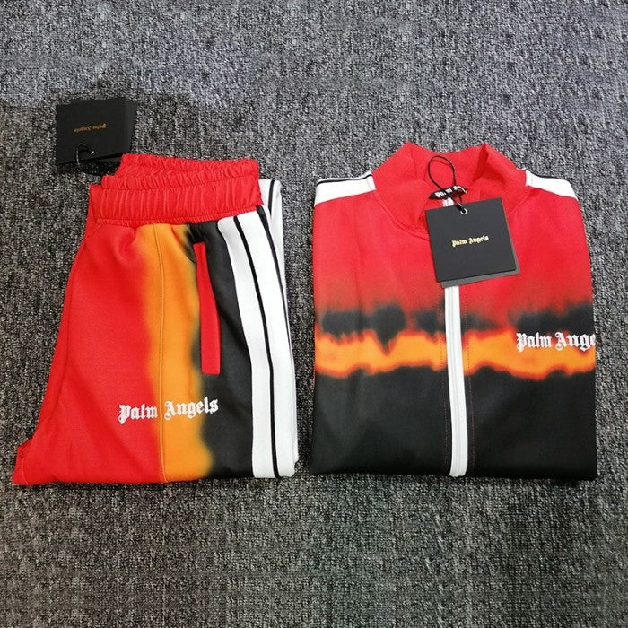 Palm Angels Tie Dye Track Jacket & Pants Tracksuit Red