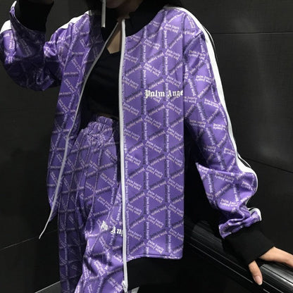 Palm Angels Classic Track Jacket & Pants Tracksuit Stripe Purple