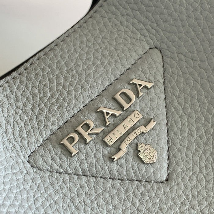 Prada Leather Tote Bag Blue 1BG335