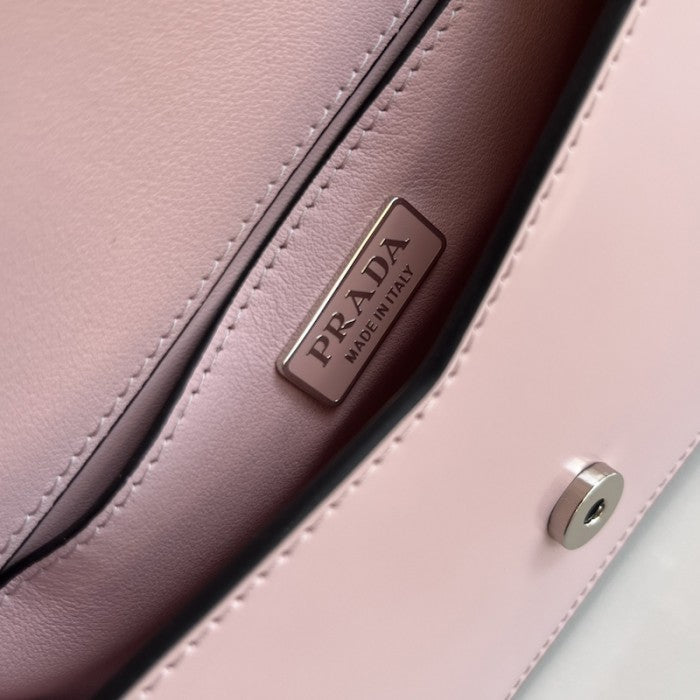 Prada Brushed leather shoulder bag Pink