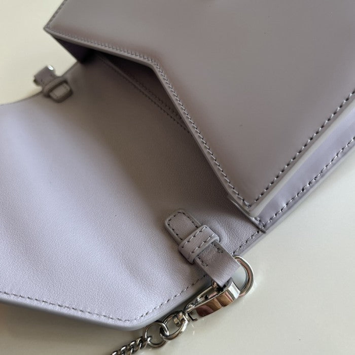 Prada Brushed leather shoulder bag Purple