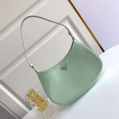 Prada Cleo brushed leather shoulder bag Green