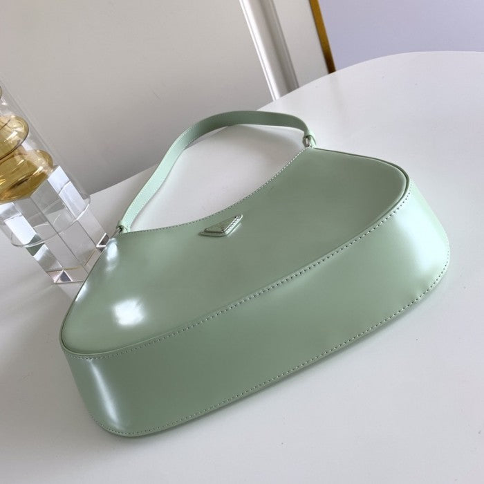 Prada Cleo brushed leather shoulder bag Green