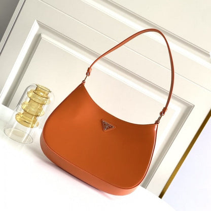 Prada Cleo brushed leather shoulder bag Orange