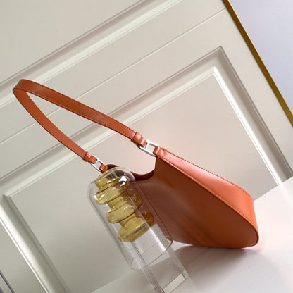 Prada Cleo brushed leather shoulder bag Orange