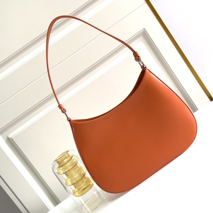 Prada Cleo brushed leather shoulder bag Orange