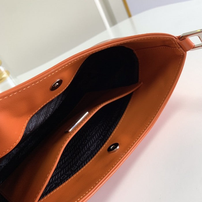 Prada Cleo brushed leather shoulder bag Orange