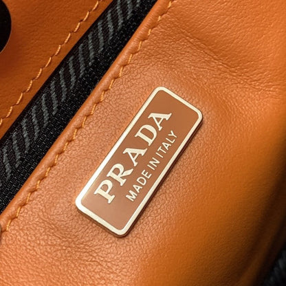 Prada Cleo brushed leather shoulder bag Orange