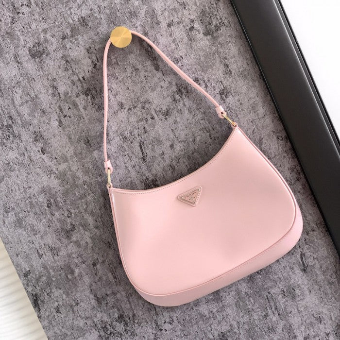 Prada Cleo brushed leather shoulder bag Pink