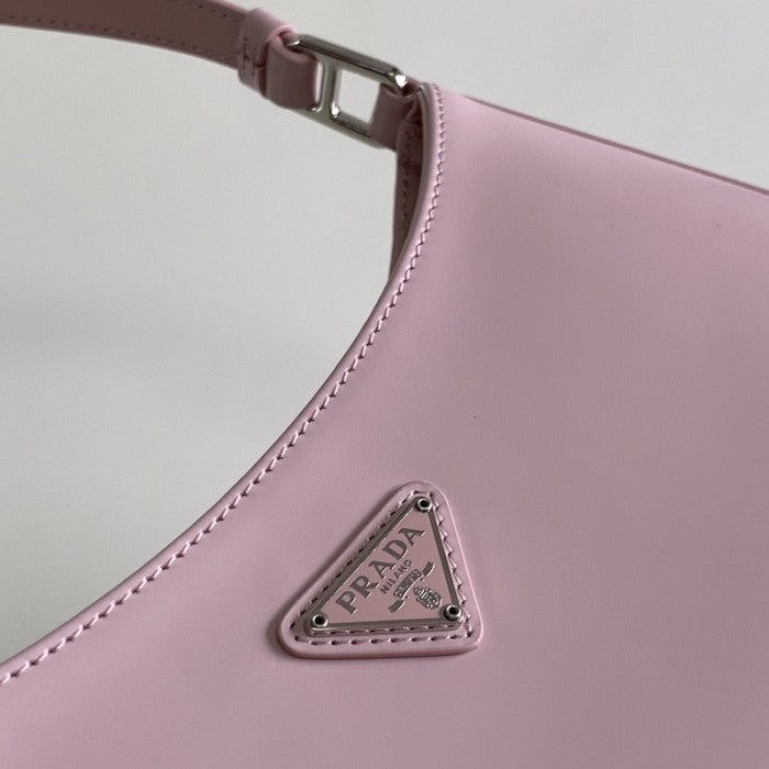 Prada Cleo brushed leather shoulder bag Pink