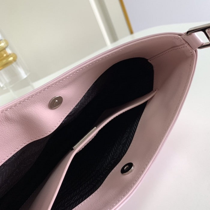 Prada Cleo brushed leather shoulder bag Pink