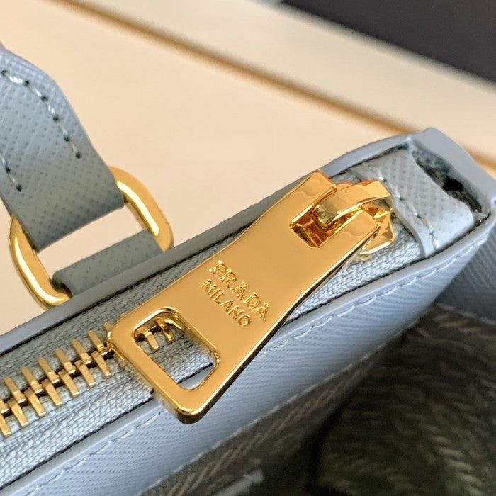 Prada Galleria Saffiano leather mini bag Light Blue