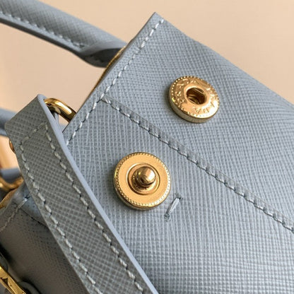 Prada Galleria Saffiano leather mini bag Light Blue