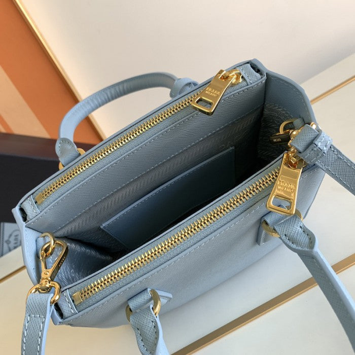 Prada Galleria Saffiano leather mini bag Light Blue