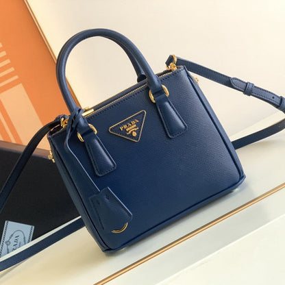 Prada Galleria Saffiano leather mini bag Dark Blue