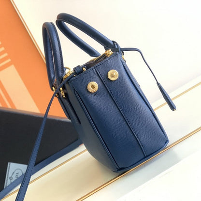 Prada Galleria Saffiano leather mini bag Dark Blue