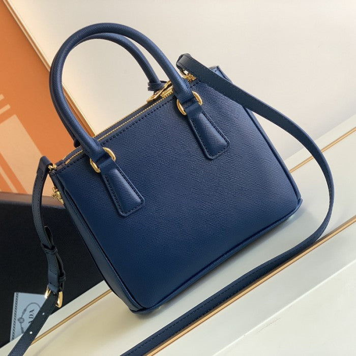 Prada Galleria Saffiano leather mini bag Dark Blue