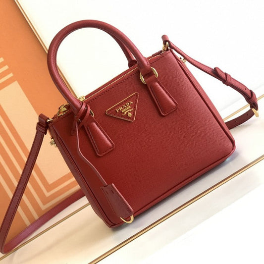 Prada Galleria Saffiano leather mini bag Red