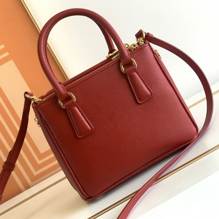 Prada Galleria Saffiano leather mini bag Red