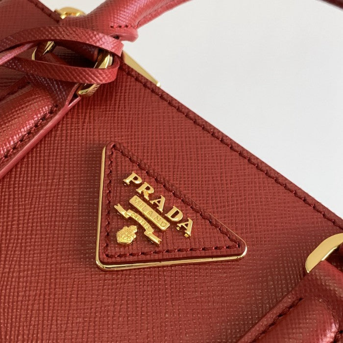 Prada Galleria Saffiano leather mini bag Red