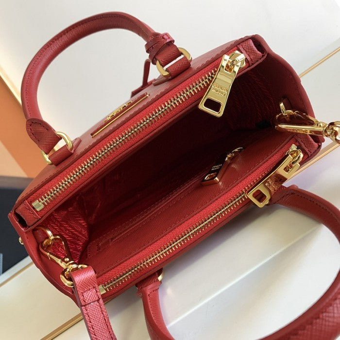 Prada Galleria Saffiano leather mini bag Red