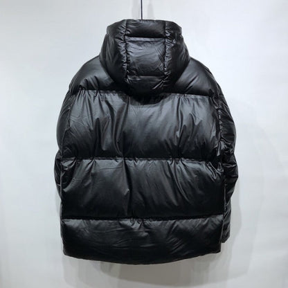 Prada Light Nylon hooded puffer jacket Black