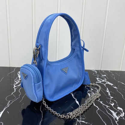 Prada Re-Edition 2005 nylon 3 in 1 shoulder bag blue