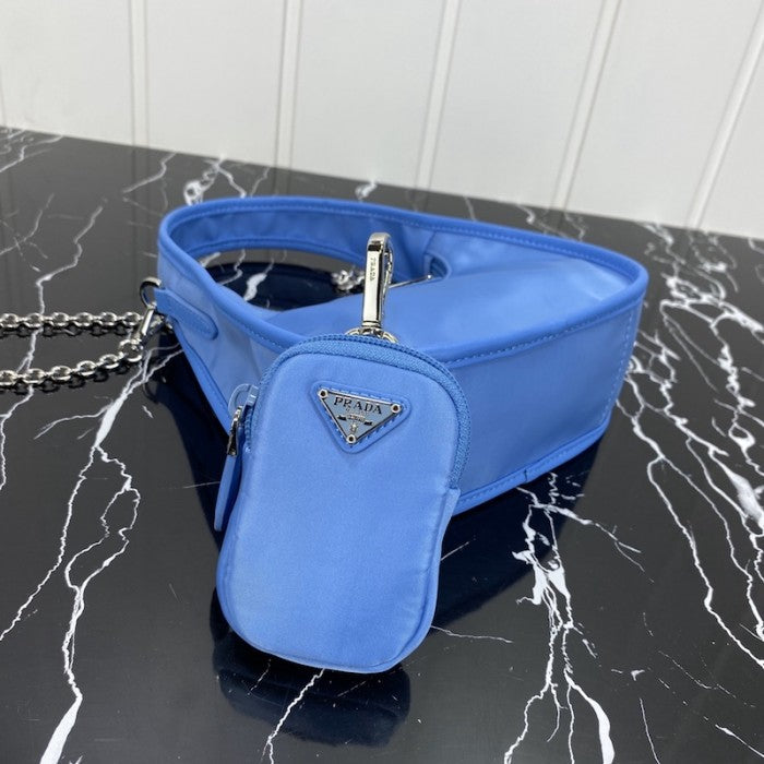 Prada Re-Edition 2005 nylon 3 in 1 shoulder bag blue