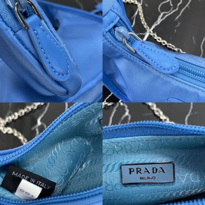 Prada Re-Edition 2005 nylon 3 in 1 shoulder bag blue