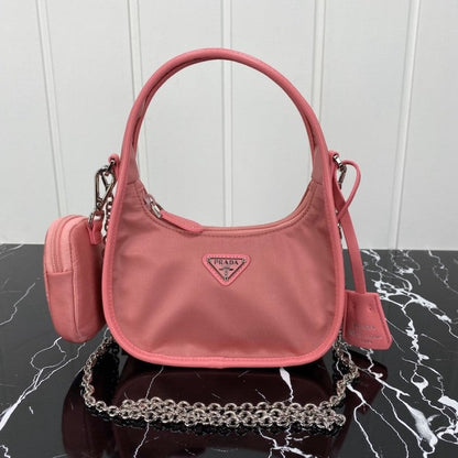 Prada Re-Edition 2005 nylon 3 in 1 shoulder bag pink