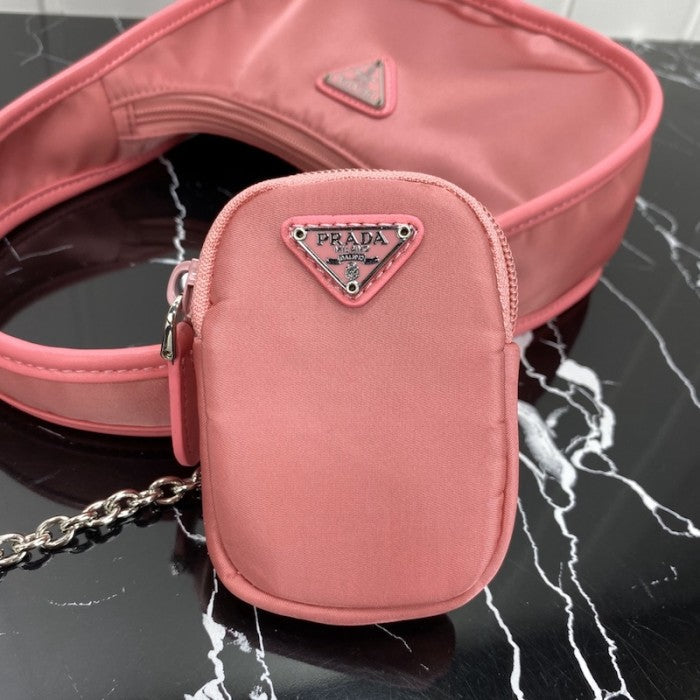 Prada Re-Edition 2005 nylon 3 in 1 shoulder bag pink