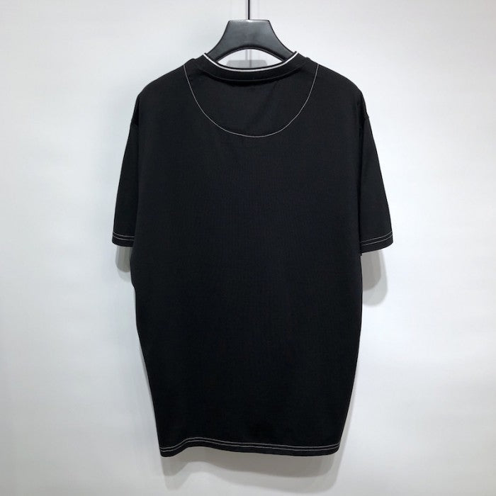 Prada Cotton T-shirt with nylon pocket Black