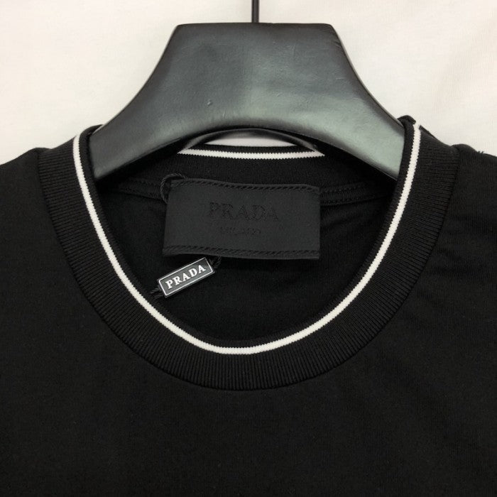 Prada Cotton T-shirt with nylon pocket Black