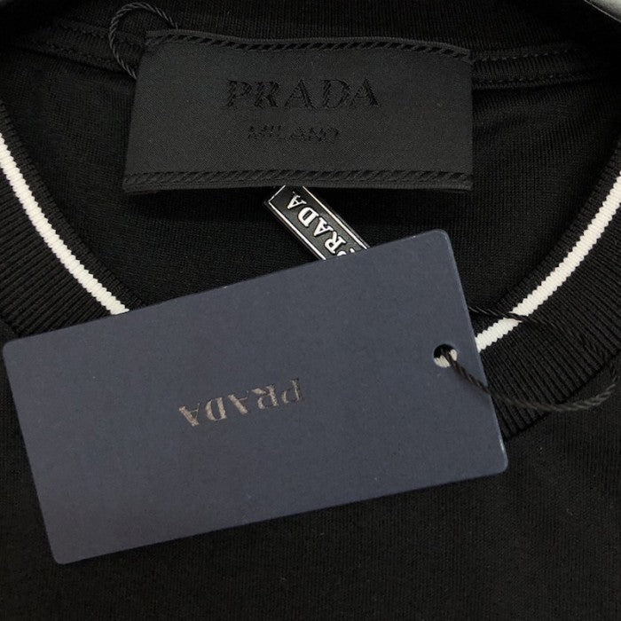 Prada Cotton T-shirt with nylon pocket Black