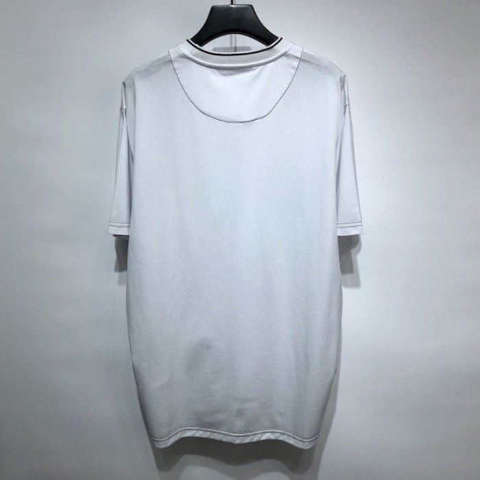 Prada Cotton T-shirt with nylon pocket White