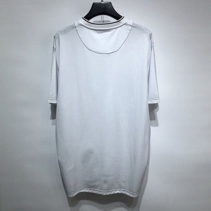 Prada Cotton T-shirt with nylon pocket White