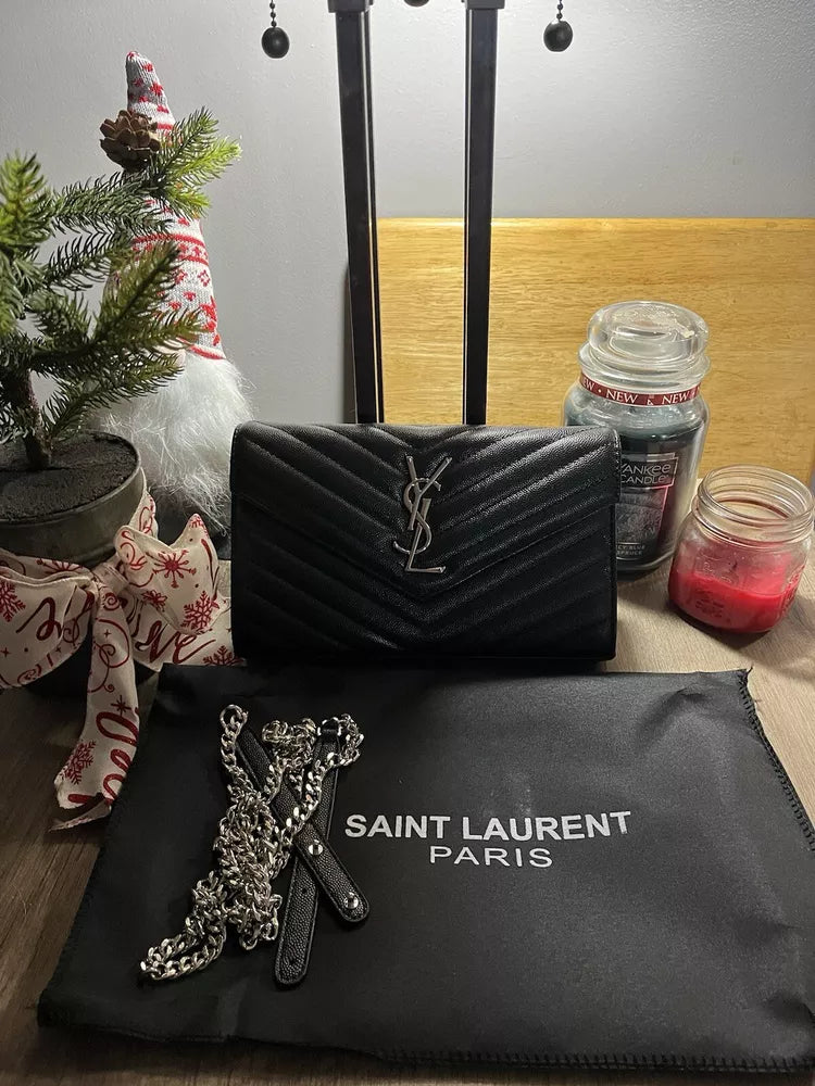 Yves Saint Laurent on Black Crossbody Bag