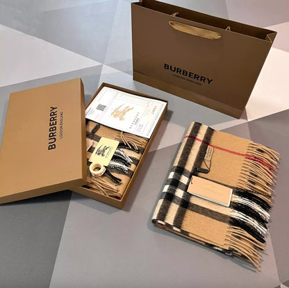 Burberry Fashion Unisex Warm Plaid Scarf with Box