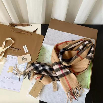 Burberry Fashion Unisex Warm Plaid Scarf with Box