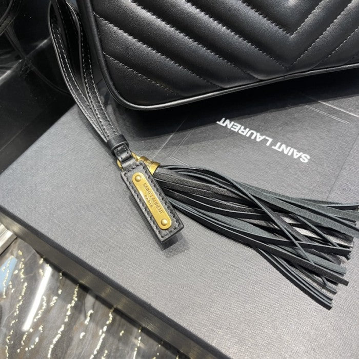 Saint Laurent Lou Camera Bag in Quilted Leather Black / Gold